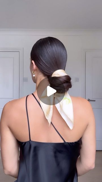 Scarf Ponytail Hairstyles, Scarf Bun, Scarf Ponytail, Hairstyle Ponytail, Ponytail Tutorial, Bun Hairstyle, Summer Scarf, Yay Or Nay, Summer Scarves