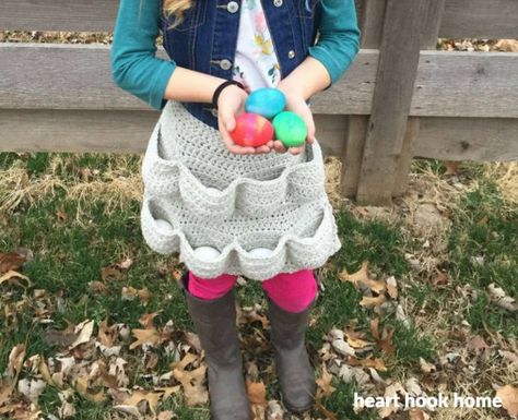 Crochet Apron that holds Chicken Eggs Crochet Egg Apron, Crochet Apron, Egg Gathering Apron, Egg Apron, Crochet Egg, Gathering Apron, Live Chicken, Egg Aprons, Chicken Sweater