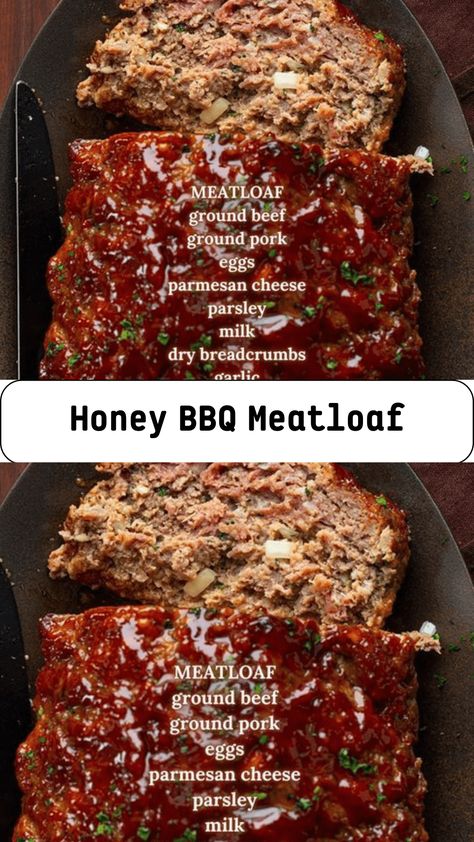 Honey Barbecue Meatloaf, Barbeque Meatloaf Recipes, Honey Bbq Meatloaf, Meatloaf Recipes Bbq Sauce, Bbq Meatloaf Recipes, Honey Bbq Meatballs, Homemade Honey Bbq Sauce, Barbecue Meatloaf, Bbq Meatball Recipe