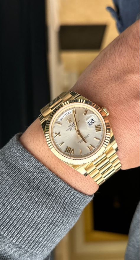 Rolex Day Date 40 Rose Gold, Rolex Day Date Rose Gold Chocolate, Rolex Day Date 36 Gold, Rolex Day Date 40 Yellow Gold, Rolex Daytona Oysterflex Gold, Big Blue, Rolex Day Date, Watch Collection, Rolex Watches