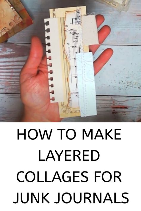 how to make layered collages for junk journals Junk Journal Ideas Inspiration Envelopes, Junk Journal Ideas Inspiration Old Books, Grungy Junk Journal Pages, Junk Journal How To, Altered Books Ideas Junk Journal, Junk Journal Pages Ideas Layout Tutorial, Handmade Journals Ideas, Junk Jornal Ideias, Mixed Media Journal Ideas