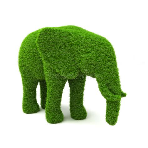 Animal elephant shaped hedge. On a white background. Part of an animal theme ser , #spon, #hedge, #white, #shaped, #Animal, #elephant #ad Artificial Grass, Animal Theme, Canvas Home, Featured Artist, Ebern Designs, Art Materials, Pillow Art, Stock Illustration, Graphic Art