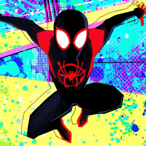 Miles Morales Across The Spiderverse Icons, Glitch Spiderman, Miles Into The Spiderverse, Spiderman Into The Spiderverse Art, Concept Painting, Miles Morales Icon, Spiderman Miles Morales, Miles Spiderman, Image Spiderman