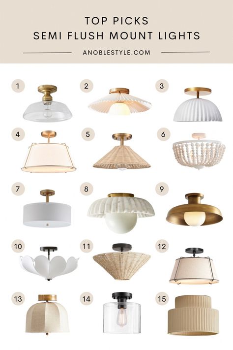 Best Semi Flush Mount Lights, Semi Flush Mount Lighting Bedroom, Small Semi Flush Mount Light, Semi Flush Living Room Lighting, Flush Mount Over Dining Table, Mudroom Flush Mount Lighting, Lighting For Mudroom, Interior Hallway Lighting, Woven Semi Flush Mount Light