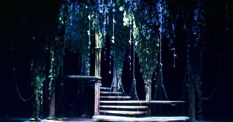 A Midsummer Night's - A Midsummer Night's Dream. Scenic design by Joe Tilford. --- #Theaterkompass #Theater #Theatre #Schauspiel #Tanztheater #Ballett #Oper #Musiktheater #Bühnenbau #Bühnenbild #Scénographie #Bühne #Stage #Set A Midsummer Night's Dream Set Design, Theatre Set Design Minimalist, Abstract Set Design Theatre, A Midsummer Night's Dream Aesthetic, Stage Lighting Ideas, Concert Set Design, Into The Woods Set, Stage Lighting Design, Theatre Set Design