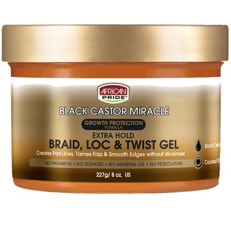 Black Castor Miracle Extra Hold Braid, Loc, & Twist Gel Loc Gel, Loc Twist, Detangling Natural Hair, Hooded Dryer, Coconut Oil Hair Growth, Braids Locs, Black Castor Oil, All Hairstyles, Herbal Oil