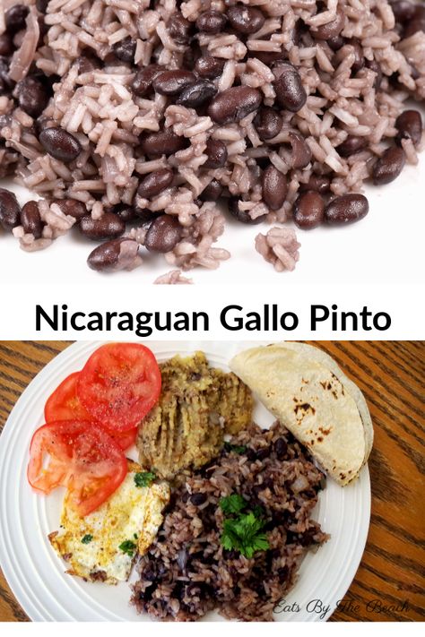 Nicaraguan Rice And Beans, Nicaraguan Rice, Gallo Pinto Recipe, Nicaraguan Recipes, Nicaraguan Food, Brunch Sides, Gallo Pinto, American Dinner, New Orleans Recipes