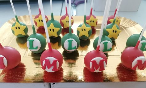 Mario Cake Pops, Marshmallow Pops Birthday, Mario Cake, Marshmallow Pops, Cake Pop, 6th Birthday, Mario Bros, Cake Pops, Super Mario