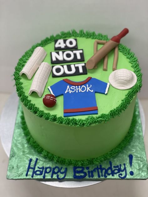 Cricket Bday Cake, Cricket Theme Cake For Men, Cricket Theme Cake Without Fondant, Cricket Theme Cake Birthdays, Cricket Cakes For Boys, Funny Cakes For Men, Cricket Cake Design, Magician Cake, Cricket Birthday Cake