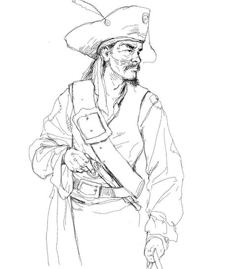 Pirate doodle on Procreate. #pirate #pirates #doodle #drawing #procreate #sketch Pirate Face, Beginner Sketches, Ancient Drawings, Vietnam Art, Best Comic Books, Artist Sketches, Pirate Art, Character Sketches, Detailed Drawings