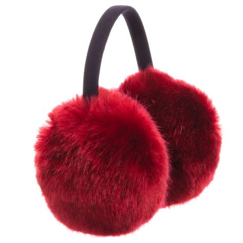 Red Earmuffs, Quirky Girl, Designer Hair Accessories, Fur Keychain, Classic Dresses, Red Fur, Ginger Spice, Fur Accessories, Red Accessories