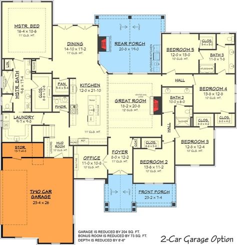 Single Story Floor Plans, House Plans Single Story, Modern Craftsman Home, Closet Master, 5 Bedroom House Plans, Murphy Bed Plans, Outdoor Remodel, Craftsman Home, Bed Plans