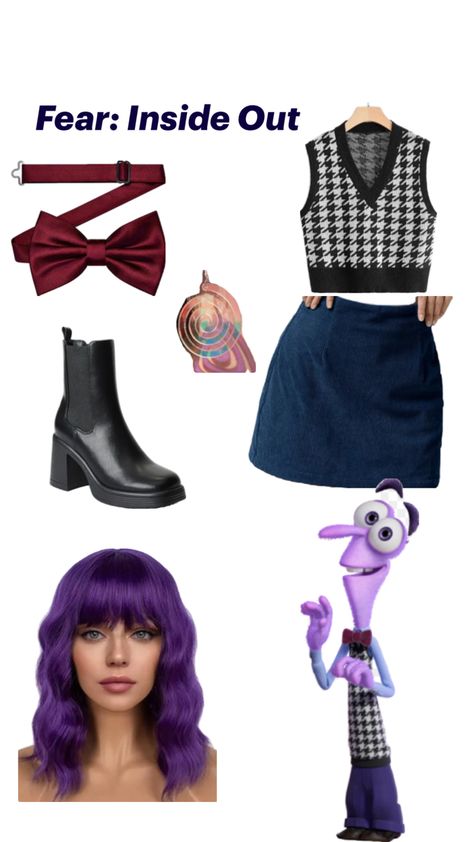 Fear Inside Out Costume, Fear Inside Out, Inside Out Costume, Inside Out, Halloween Costumes, Halloween, Clothes