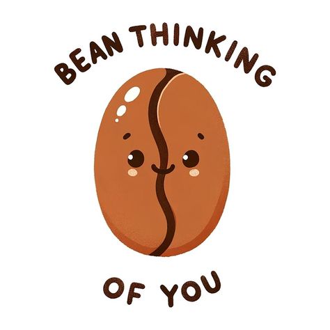 💌☕ Digital hugs coming your way with our 'Bean Thinking Of You' digital artwork! It's the perfect sprinkle of cheer for any coffee lover's … | Instagram Coffee Lover Illustration, Coffee Bean Character, Coffee Bean Illustration, Bean Illustration, Bean Character, Simple Posters, For Desktop Wallpapers, Lover Illustration, 365 Jar