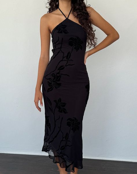 Charlotte York Dress, Formal Midi Dresses, Formal Dress Midi, Desired Wardrobe, Black Orchids, Formal Midi Dress, Charlotte York, Asymmetrical Style, Formal Clothes