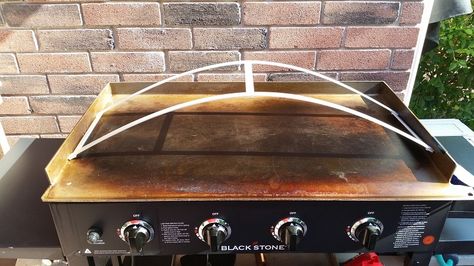 Has anyone made a hard cover for their Blackstone? - Page 2 - The BBQ BRETHREN FORUMS. Diy Griddle Cover, Diy Blackstone Griddle Cover, Grill Covers Diy, Blackstone Cooking, Big Green Egg Grill, Green Egg Grill, Egg Grill, Courtyard Ideas, Blackstone Grill