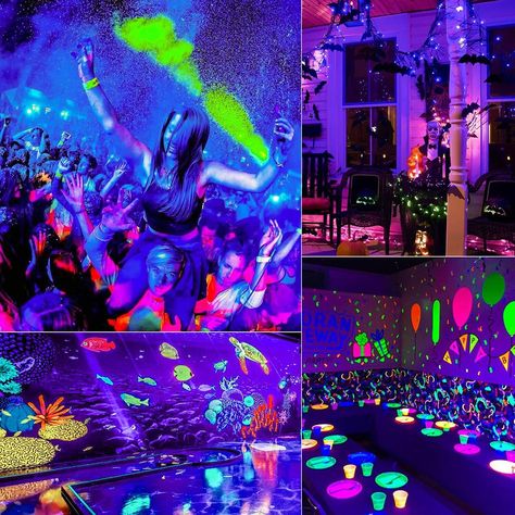 Neon Birthday Party, Black Lights, Neon Birthday, Fishing Lights, Galaxy Lights, Party Room, Led Shop Lights, Led Tube Light, Led Down Lights