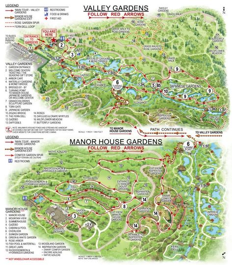 Gibbs Gardens is so large, you'll want to be sure you carve out enough time to get the full experience. Garden In Georgia, Garden Map, Gibbs Gardens, Butterfly Gardens, Georgia Vacation, Estate Garden, North Georgia Mountains, Georgia Mountains, Garden Entrance