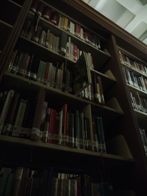 #library #books #bookshelf #academia #dark #night Late Night Library Aesthetic, Night Library Aesthetic, Library At Night, Bookshelf Academia, The Midnight Library Aesthetic, Night Library, Aesthetic Shots, Night Study, 2024 Moodboard