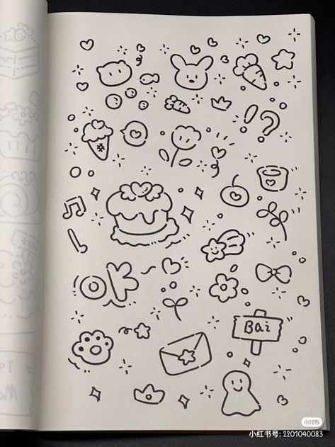 Small Doodles To Fill Space, Cute Sketches Aesthetic Easy Drawing, Doodles For Notes, Sketch Ideas Doodles, Cute Aesthetic Doodles, Random Doodles Easy, Cute Mini Drawings Simple, Quick Sketch Ideas, Cute Doodles Easy