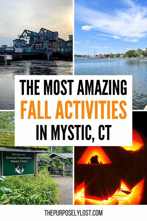 Downtown Mystic Ct, Mystic Ct Things To Do With Kids, Mystic Ct Restaurants, Mystic Ct Things To Do, Mystic Seaport Connecticut, Mystic Connecticut Things To Do, Mystic Connecticut Fall, Fall Connecticut, 30 Bucket List