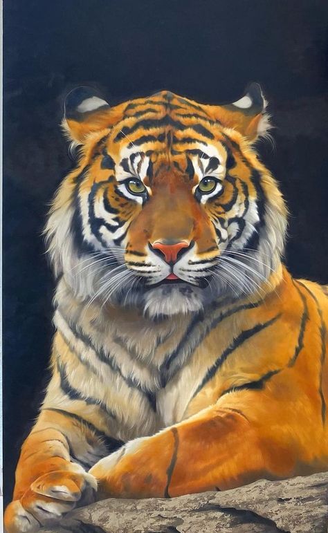 Tiger Canvas Painting, Wild Animal Wallpaper, Scratchboard Art, Tiger Painting, Tiger Pictures, Jungle Art, Big Cats Art, Lion Pictures, Cats Artists