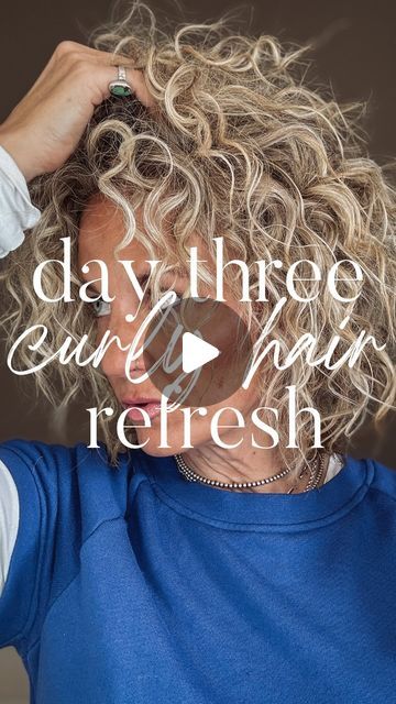 Kelly Pollitt | WILD Tribe Style | on Instagram: "Day 3 Curly Hair Refresh . It’s more of a curl refresh on day 3, but it’s gonna give me a few more days out of this style!! . Two sizes of curling irons, two different size curls, curled in different directions. Gives more variation and dimension to the look!! . Is a bit frizzy?? YEA, but curly hair is naturally a bit drier and frizzy  Is it wild and crazy?? YES!! And I like it that way!! Does it require some work?? YEP!! But I also get the longevity out of it!! . If you don’t like it, then carry on about your business!! I don’t need to hear it, I’m not here looking for your opinion. Just trying to help other women with curly hair get another day out of their style.  . I used a 1/2” and a 3/4” barrel @hottoolspro curling iron for this look. Natural Grey Curly Hair, Spiral Perm For Fine Hair, How To Style Dry Curly Hair, Curly Hair Mid Length Natural, Day Three Curly Hair Styles, Medium Length Shag Curly Hair, Wild Tribe Style Hair, Ways To Style Curly Hair Natural, Wild Curly Hairstyles