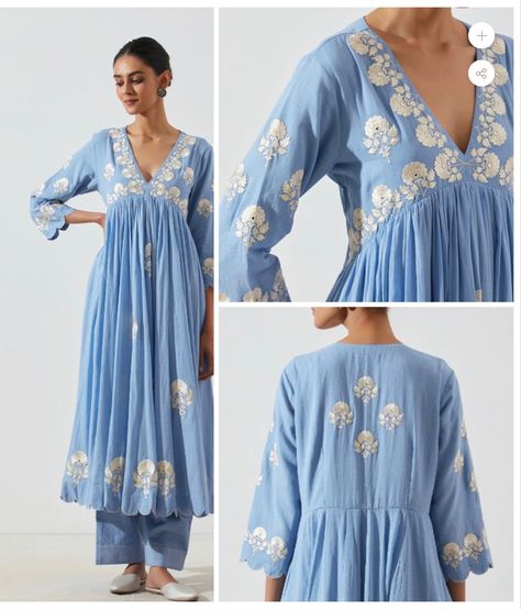 Round Kurti Designs Latest Fashion, Sleeve Length Guide Women, Drzya By Ridhi Suri, Alia Cut Dresses Design Kurti, Aliyacutt Kurti Dress, Aaliya Cut Kurti Design, Aaliya Cut Dresses, Alya Cut Kurti Design, Aaliya Cut Kurta