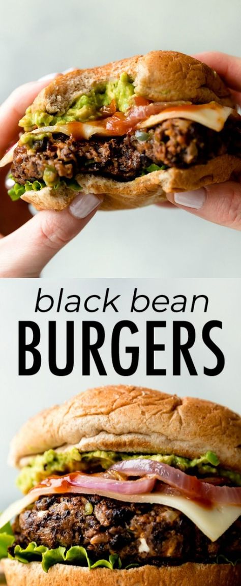 Baked Meat, Black Bean Burger Recipe, Black Bean Burger, Veggie Burgers Recipe, Bean Burgers, Black Bean Burgers, Resep Diet, Vegan Burger, Veggie Burgers