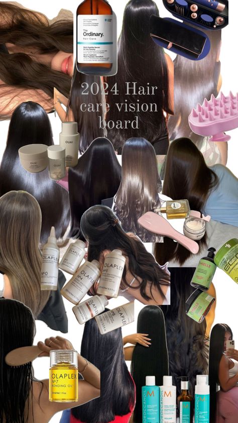 Hair care vision board Hair Care Vision Board, Hair Vision Board, Vision Board Hair, Blonde Hair Care, Short Hair Ponytail, Manifesting Vision Board, Long Shiny Hair, Girl God, Vision Board Manifestation