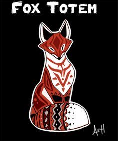 Fur Tattoo, Arte Haida, Fox Totem, Native American Totem, Native Artwork, Fox Crafts, Pacific Northwest Art, Haida Art, Fox Illustration