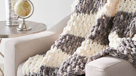 Crochet Lush Life Blanket Pattern | The Crochet Crowd Bernat Blanket Yarn Patterns Crochet, Yarn Patterns Crochet, Blanket Yarn Patterns, Bernat Blanket Yarn Patterns, Blanket Mom, Display Quilts, Bernat Baby Blanket Yarn, Bernat Yarn, Grey Scale