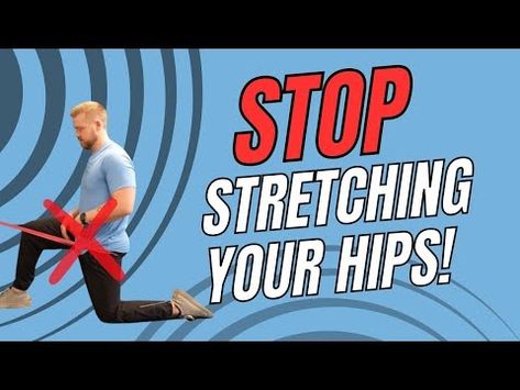 (3) STOP Stretching your TIGHT Hip Flexors - Do this instead! - YouTube Unlock Hip Flexors Stretching, Tight Hips Stretches, Hip Flexor Pain, Hip Exercises, Tight Hip Flexors, Hip Flexor Stretch, Hip Flexors, Tight Hips, Hip Workout