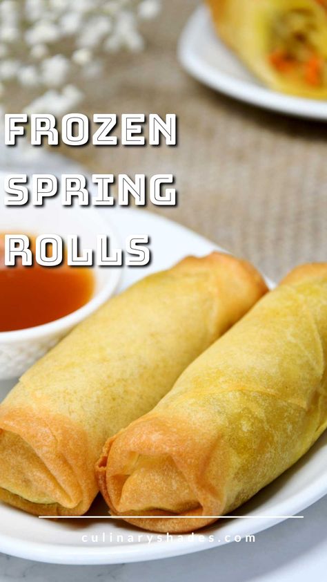 Frozen Spring Rolls In Air Fryer - Culinary Shades Rolls In Air Fryer, Eggs In Oven, Shrimp Spring Rolls, Asian Meals, Vegetable Spring Rolls, Make From Scratch, Indian Diet, Frozen Shrimp, At A Party