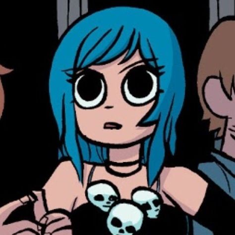 Blue Hair Pfp, Ramona Flowers Pfp, Theo Core, Ramona Scott Pilgrim, Future Pfp, Fav Cartoon, Scott Pilgrim Comic, Bryan Lee, Ramona Flowers