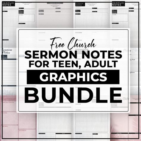 Sermon Note Sheets for Adults - Ministry Voice Sermon Notes For Adults, Sermon Notes Template Free Printable, Sermon Notes Template, Free Sermons, Journal Business, Church Sermon, Note Sheet, Notes Journal, Sermon Notes