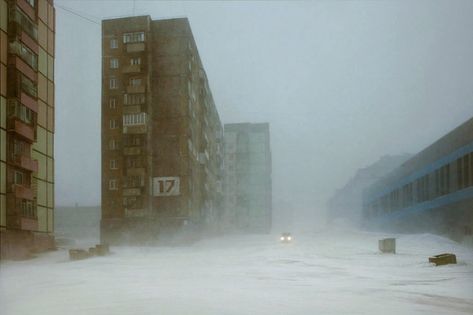 Norilsk (Siberia) | Christophe Jacrot photography Christophe Jacrot, Snow Blizzard, Nuclear Winter, Living Modern, Brutalist Architecture, Arctic Circle, French Photographers, Brutalism, Eastern Europe