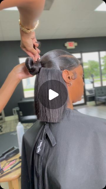 Slayed By Gabe At 100 Styles on Instagram: "Come To Work With Me 👐🏾
Low Half Up Half Down Quickweave Bob
www.slayedbygabe.com" Bob Wig Half Up Half Down, Quick Weave With Skunk Stripe, Half Up Half Down Banana Clip, Half Up Half Down Bob Quickweave, Long Quick Weave Hairstyles No Leave Out, Half Up Half Down Bob Weave, Half Up Quick Weave, Low Half Up Half Down Hair, Short Half Up Half Down Quick Weave