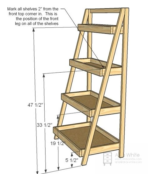 Diy Ladder Shelf, Ladder Shelf Diy, Diy Ladder, Wooden Ladder, Diy Simple, Ladder Shelf, Diy Holz, Homestead Survival, Diy Shelves