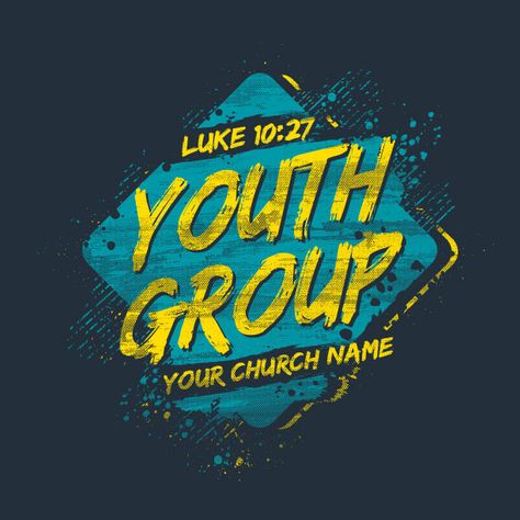 Youth Group Shirts, Luke 10 27, Luke 10:27, Group Logo, Youth Center, Dark Ink, Youth Ministry, Youth Group, Follow Jesus