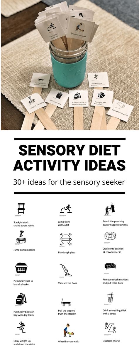 Diet Template, Sensory Seeking Behavior, Sensory Processing Activities, Vestibular Activities, Proprioceptive Activities, Sensory Seeker, Diet Schedule, Sensory Disorder, Sensory Therapy