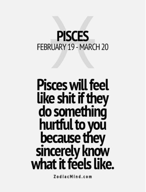 Pisces will feel like shit if they do something hurtful to you because they know what it feels like. Astrology Zodiac #pisces #zodiacsign #astrology Astrological Constellations, Connor Price, Pusheen Stickers, March Pisces, Zodiac Characteristics, Pisces Horoscope, Pisces Traits, Rising Sign, Zodiac Things