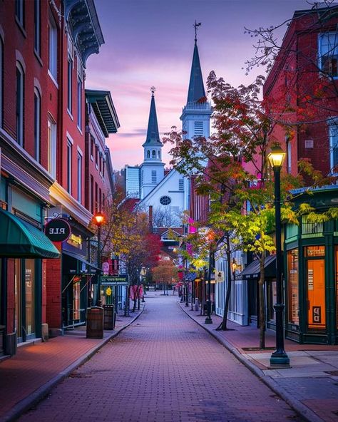 Christina Hame Burlington Vermont, I Love America, Lake Champlain, Christmas Town, I Want To Travel, Snowy Mountains, Small Towns, East Coast, Vermont