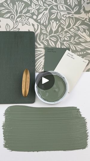 Dried Thyme Sherwin Williams Cabinets, Dried Thyme Sherwin Williams, Sherwin Williams Dried Thyme, Wallpaper Swatches, Dining Room Cozy, Dried Thyme, Sherwin Williams Colors, House Color Palettes, Room Cozy