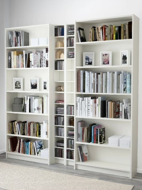 Billy Ikea, Ikea Inspiration, Ikea Bookshelves, Decor Ikea, Ikea Billy, Ikea Besta, Home Library Design, Billy Bookcase, Bookshelf Design