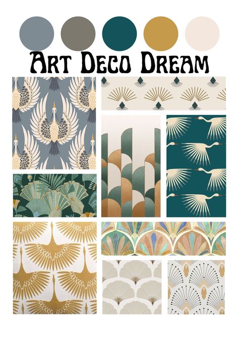 Art Deco Colour Palette, English Home Design, Art Deco Color Scheme, Art Deco Desen, Art Deco Color Palette, Art Deco Colors, Art Deco Style Interior, Art Deco Borders, Art Deco Ideas