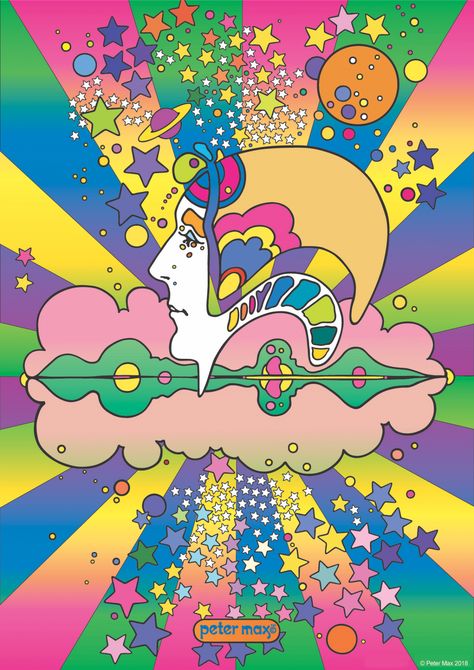 An Interview With '60s Pop Artist Peter Max Peter Max Art, 60s Art, Poster Book, Milton Glaser, Peter Max, Art Pop, Drummers, Hippie Art, Pop Artist