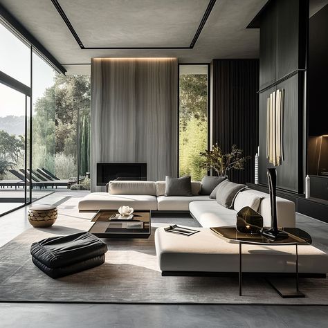 Contemporary Luxe Interior Design, Luxury Minimal Living Room, Fancy Living Rooms Luxury, Poliform Living Room, Minotti Living Room, Small Minimalist Living Room, Quiet Luxury Interior Design, Ultra Modern Living Room, Minimal Luxury Interior