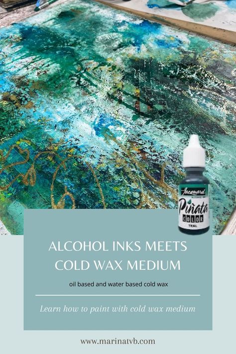 Enhance your cold wax and oil paintings with alcohol inks and cold wax medium. This technique brings a beautiful combination of transparency and textures to add interest to your paintings. Wax Painting Art, Cold Wax Painting Technique, Encaustic Art Techniques, Encaustic Wax Art, Mixed Media Art Techniques, Cold Wax Painting, Wax Art, Wax Painting, Encaustic Art