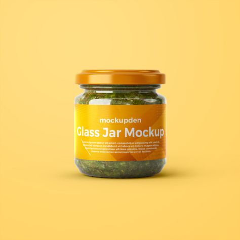 Free Glass Jar Mockup PSD Template: Let's see this beautiful and eye-catchy glass jar mockup that will be useful for your packaging purposes. So, in this post, Hummus Packaging, Wedding Jars, 3d Crafts, Psd Template Downloads, Jar Mockup, Graphic Ideas, Free Psd Mockups Templates, Pickle Jars, Bag Mockup